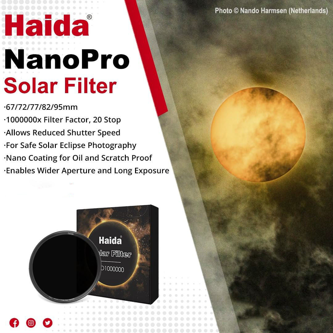 Haida NanoPro Solar Neutral Density Filter 82mm, 20-Stop